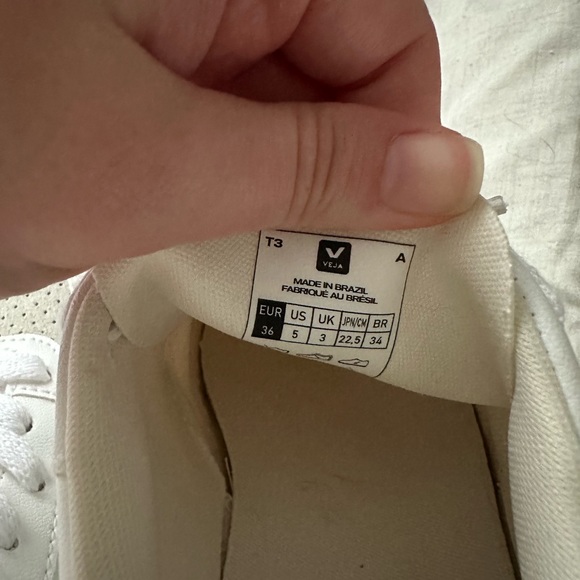 Veja V-10 CWL White Matcha tennis shoes/sneakers - size US 5 EU EUR 36 - Picture 4 of 6